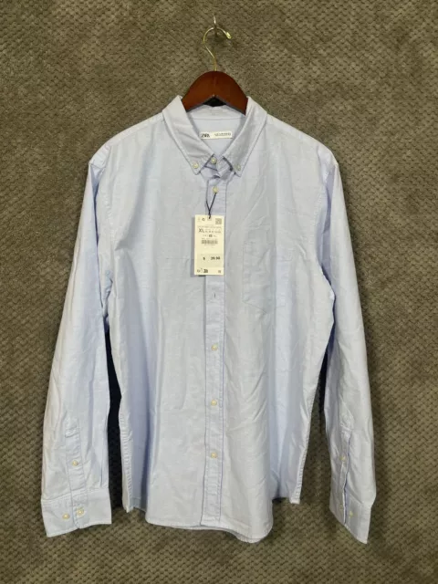 ZARA MAN FW Limited Edition Rustic Shirt With Pocket S-Xl 4205/009 Mauve  Nwt $89.90 - PicClick