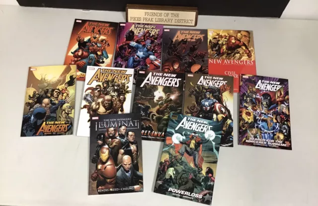 Marvel Comics Lot of 11 (10 TPB & 1 HC) NEW AVENGERS 2 3 4 5 6 7 9 10 11 12 + 1