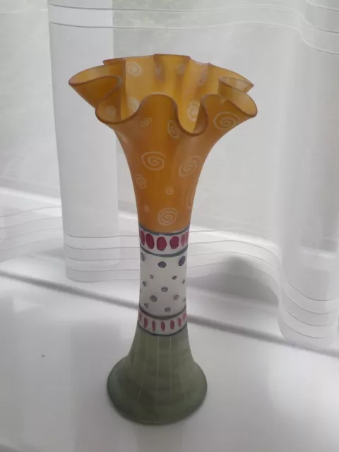 Beautiful Handmade Murano Glass Vase With Signature