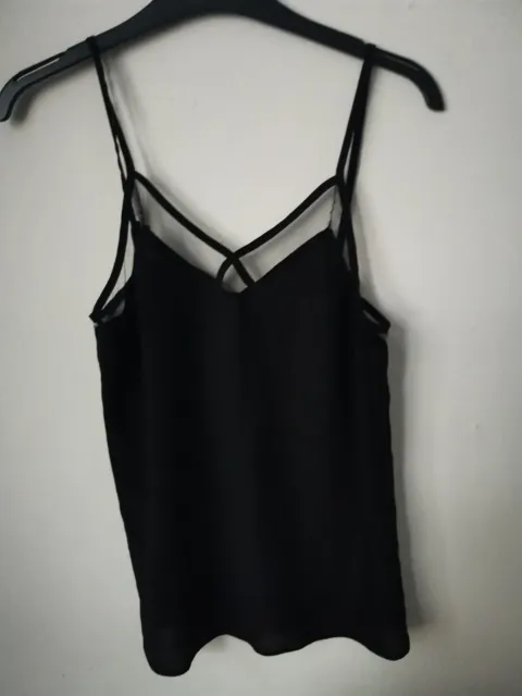 Black Camisole Size 8 36 asos Cami Top Adjustable Strap