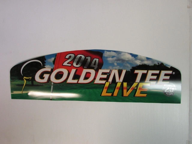 Golden Tee 2014 Live Topper Arcade Decal. Free Shipping!!