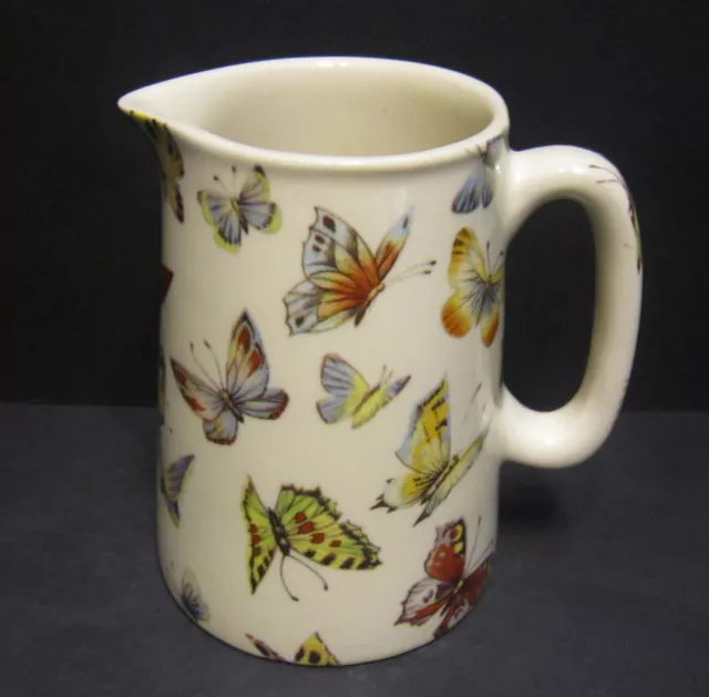 Heron Cross Pottery Butterfly Chintz English 1/2 Pint Milk Jug