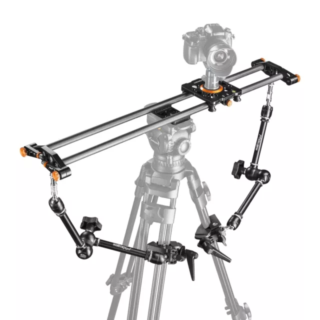 walimex pro Carbon Video Slider 80 Suppor Set für ruckelfreie Kamerafahrten