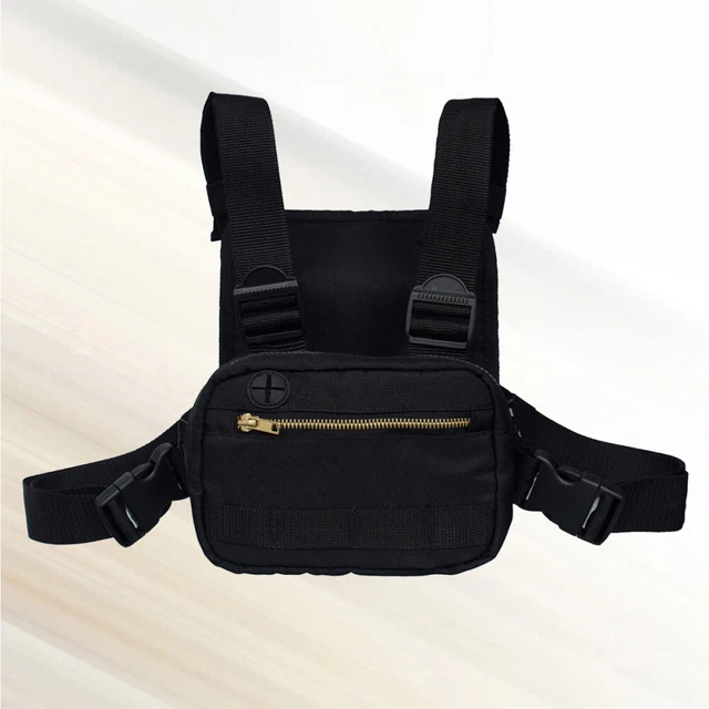 Poche Frontale Extérieure Sac De Ceinture Gilet Poitrine Homme
