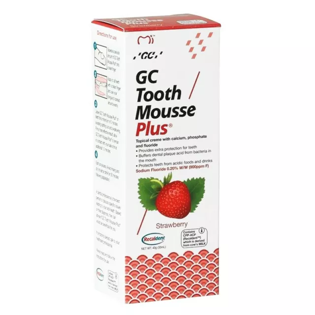 GC Tooth Mousse Plus 40g - Strawberry Creme Extra Protection Dental Plaque