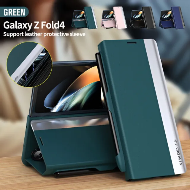 Magnetic PU Leather Bracket Case With S Pen Slot For Samsung Galaxy Z Fold 5/4/3