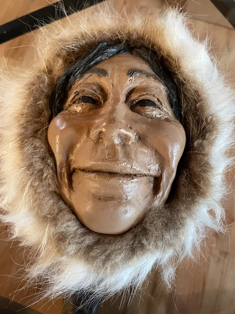 Eskimo Man Fur Mask Wall Hanging - L'Abers of Love by A.R.T. Alaska, Inc