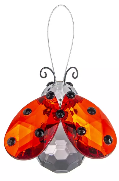 Ganz Crystal Expressions 3"  Acrylic Ladybug Symbol of good fortune Suncatcher. 2