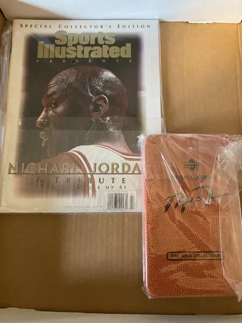 Michael Jordan 24kt Gold Upper Deck Card And SI Collector’s Edition Sealed