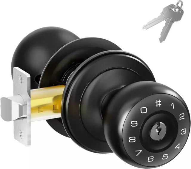 Keypad Door Knob Smart ball lock Keyless Entry AntiPeeping Password Easy Install