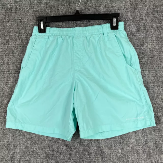 Columbia Pfg Shorts Boys L Green Lined Performance Fishing Gear Hybrid Pockets