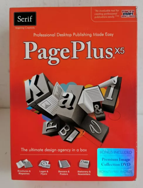 Serif PagePlus x5 Professional Desktop Publishing Software, New (d290)