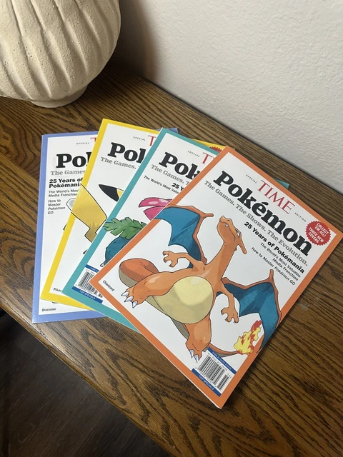 TIME MAGAZINE POKEMON 2025 Blastoise Venusaur Charizard Pikachu ...