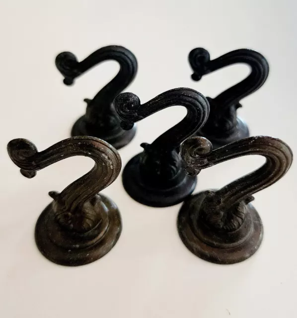 Ceiling Hooks Japan Metal Lot Of 5 Vintage 1960-70s 0609 1.75" Hangers #4 E17