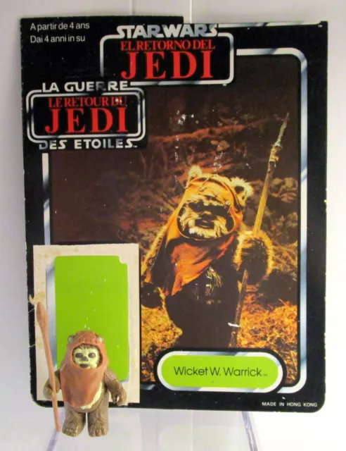 Star Wars Wicket W. Warrick komplett Vintage Original Kenner 83/84 mit Cardback