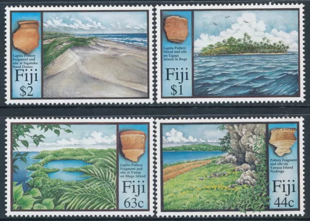 2000 Fiji Lapita Pottery Set Of 4 Fine Mint Mnh