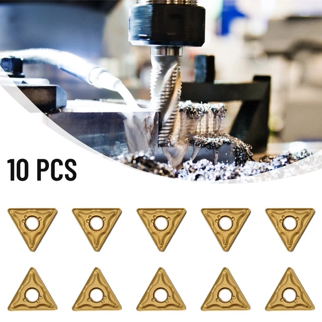 10 Inserts En Carbure CNC DCMT070204 - Pour Tournage Acier Et Inox - Finition, Semi-finition, Usinage Grossier
