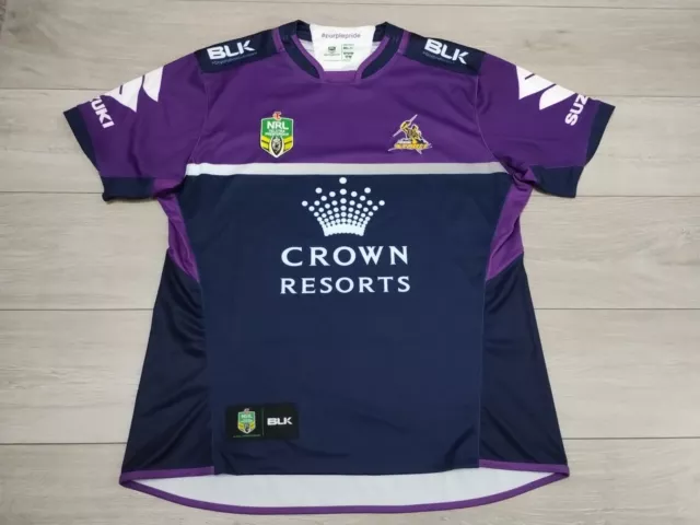 Melbourne Storm NRL Rugby League Home Shirt 2015 - BLK 2XL Jersey Top XXL - B3Z