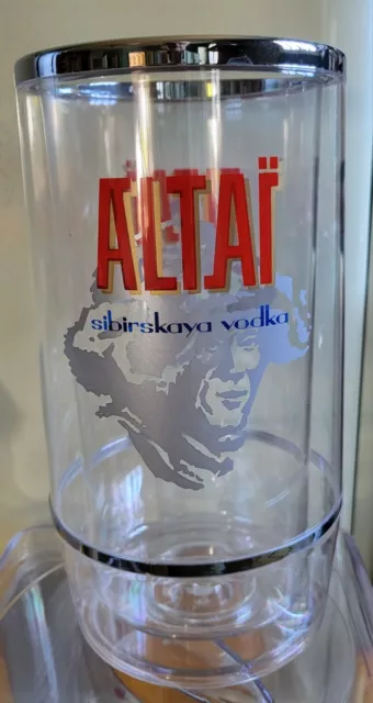 Rafraichissoir publicitaire ancien  vodka ALTAI pour bouteille  Etat Neuf