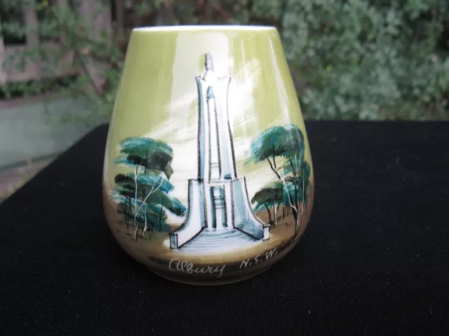 'Albury NSW' 1960s Era Studio Anna Souvenir Ware Vase Vintage Australian Pottery