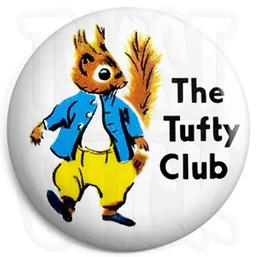 The Tufty Club - Button Badge - 25mm Retro Kids Badges with Fridge Magnet Option