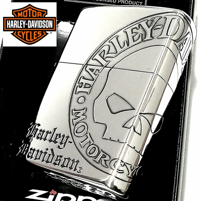 Zippo Oil Lighter Harley Davidson Skull Matte Limited Japan Silver Brass New