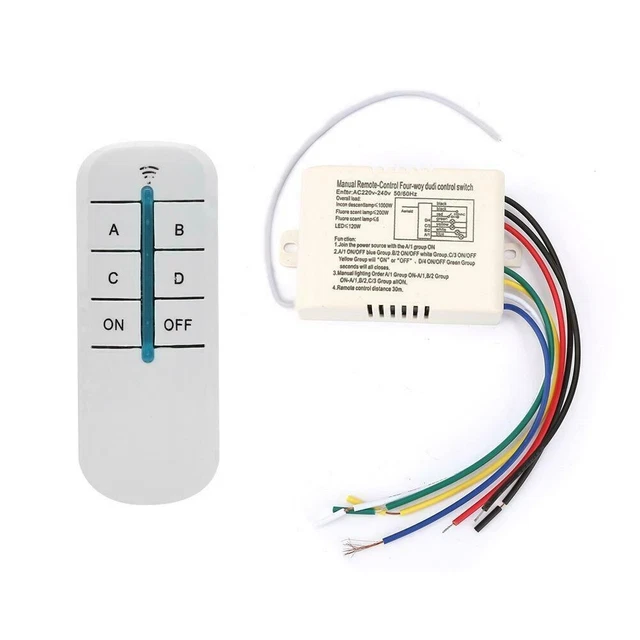 Télécommande 4 Façons Numérique sans Fil Sur / Interrupteur Tout Neuf 1pc