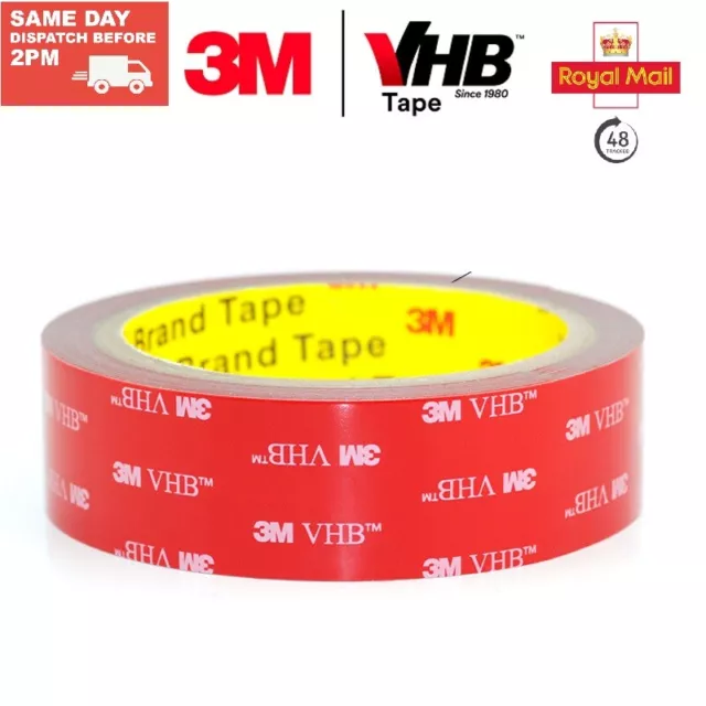 DOUBLE SIDED TAPE 3M VHB HEAVY DUTY ADHESIVE STRONG STICKY TAPE CLEAR GREY