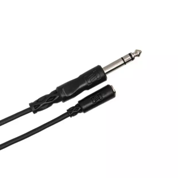 Hosa Headphone Adaptor Cable, 3.5mm TRS To 1/4" TRS, 25Ft