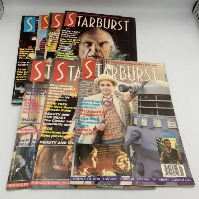 Starburst Magazine Fantastic Media Magazine Bundle of 7 Magazines 1988 and 1989