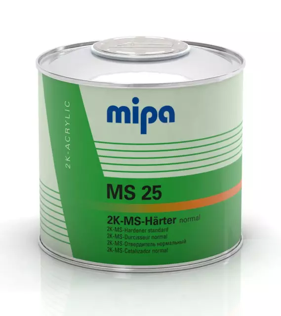 Mipa 2K MS endurecedor MS 25 normal 0,5 L | Mipa MS25 endurecedor laca transparente 500 ml 0,5L 2K