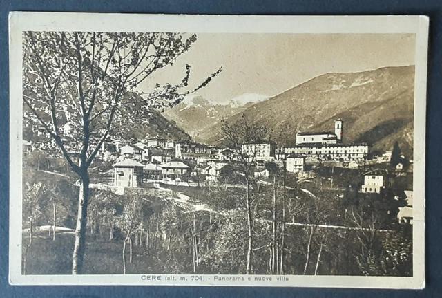 Cere (Torino ) Piemonte  Panorama E Nuove Ville Cartolina Nv. Anni 30 Ca. Fp.