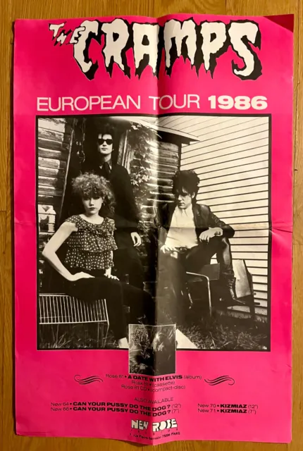 The Cramps - A Date With Elvis European Tour Poster 1986 (15 1/2"x 23 1/2")