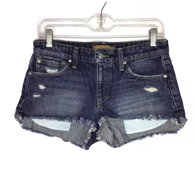 Joes Collectors Edition Womens Cutoff Jean Shorts Size 26 Dark Wash Distressed