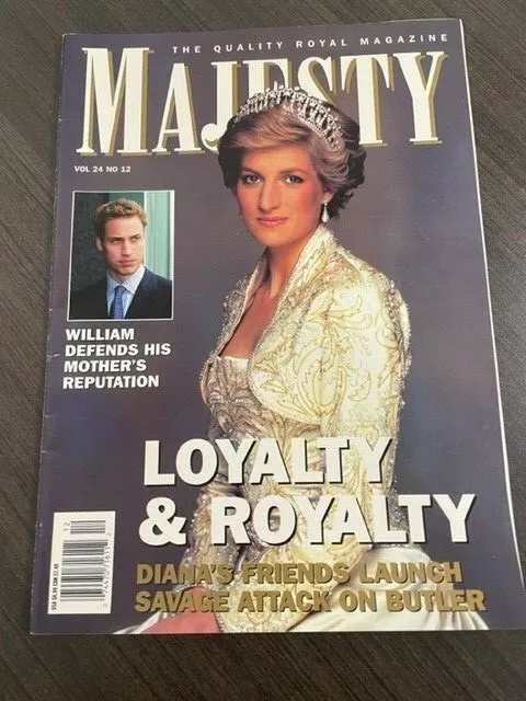 Majesty Magazine 2003 Prince William & Harry Defends Princess Diana Paul Burrell