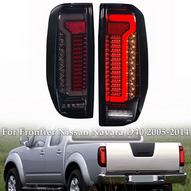 SMOKED LED TAIL Lights for Frontier Nissan Navara D40 20052014 Rear