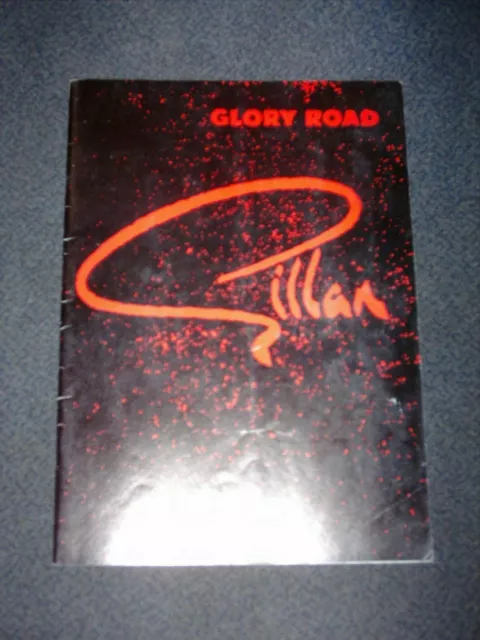 Gillan Glory Road Tour Program Programme Supported By White Spirit Quartz Ian