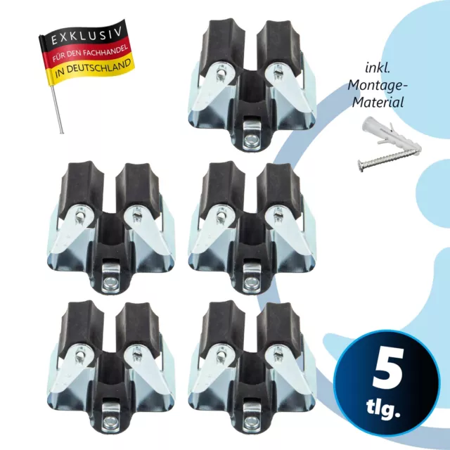 MASTERPROOF PROFESSIONAL Werkzeughalter, Gerätehalter, Besenhalter, 5-teilig, bi