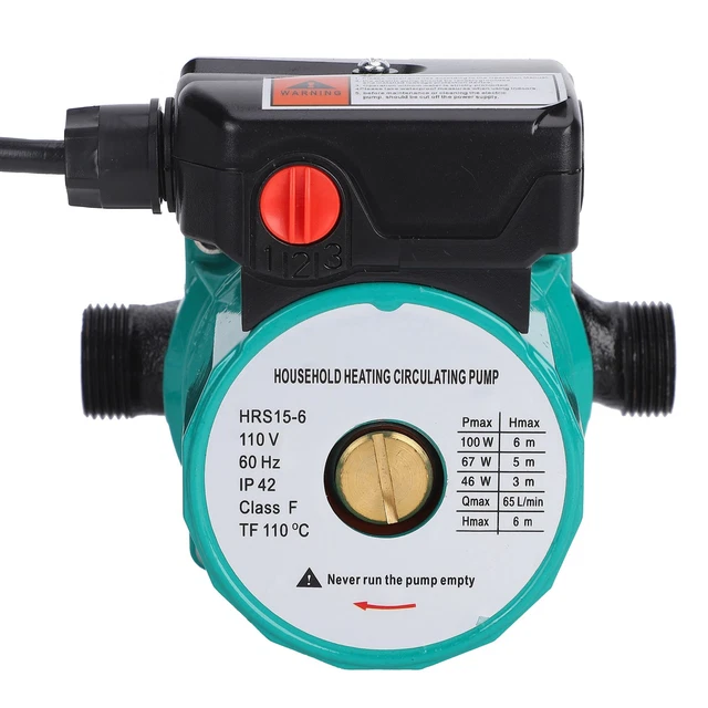 Pompa di circolazione riscaldamento acqua calda accessori booster casa AC110V 6M 65L/min US
