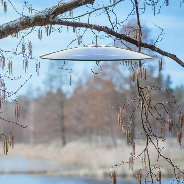VEVOR Support De Maison Oiseaux, 2370 Mm, Poteau De Nichoir Oiseaux Avec 4 Crochets Pour Mangeoire, Déflecteur Anti-écureuil, Facile à Installer, Pour Suspendre Plantes, Lanternes, Carillons Éoliens