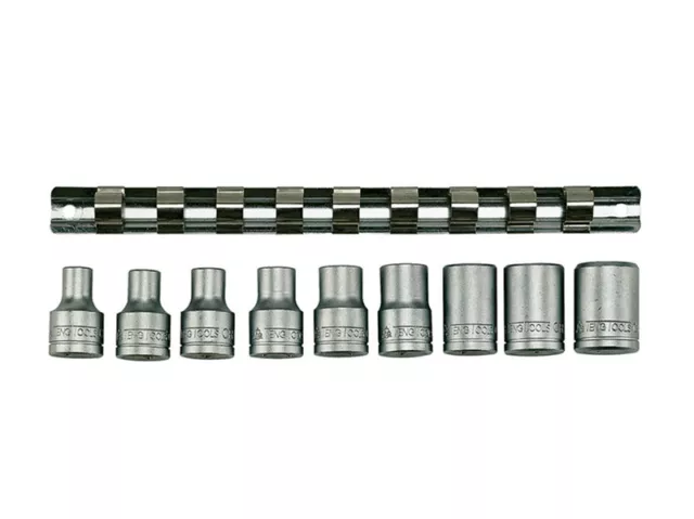 Teng 1/2in Drive M1210 External TORX Socket Clip Rail Set, 9 Piece TENM1210