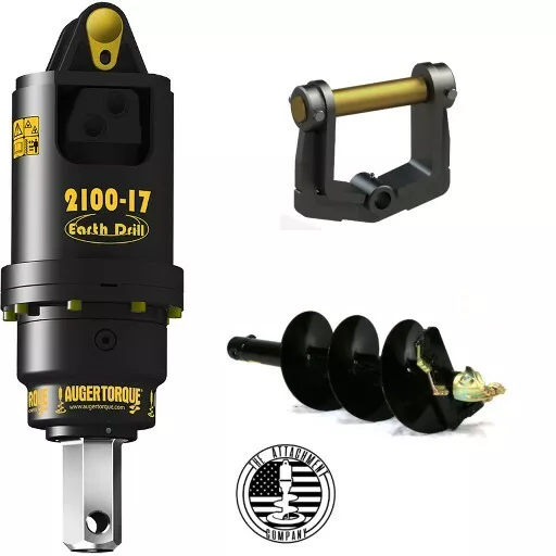 X2100-17 Mini Excavator Auger Package with 9" & 12" Auger & Single Pin Mount