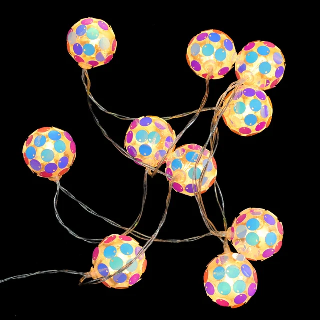LIGHT POST FESTIVAL LED Indoor Disco Ball Fairy Lights Bar Hanging £9.