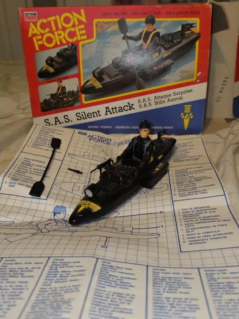 Vintage Palitoy Action Force SAS Silent Attack with Beaver 1984 Complete & box