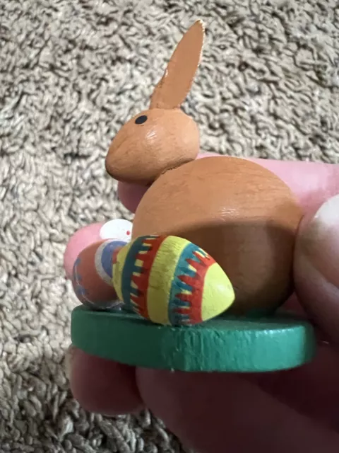 Erzgebirge ? Germany Bunny Rabbit Mom & Baby Wood Easter Ulbricht ? Ornament