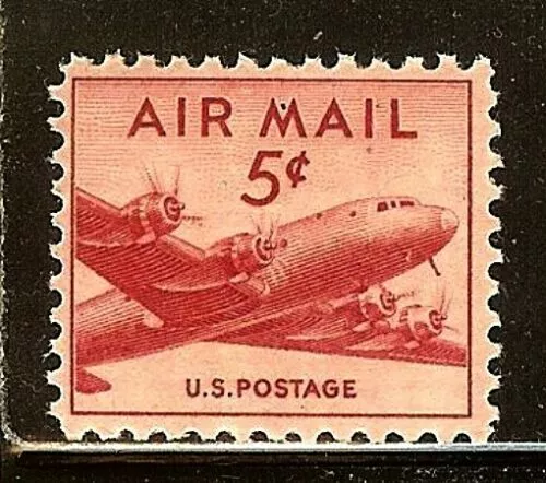 Air Mail - 5c - Scott#: C33 - DC-4 Skymaster Single Stamp MNH OG