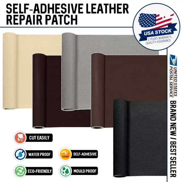 Leather Vinyl Repair Kit Black Filler Restore Car Seat Couch Sofa Bus Patch Tape