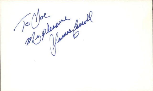 JAMES CARROLL MASH Signed 3"x5" Index Card