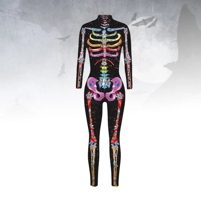 Sexy Overall Für Frauen Schädel-Bodysuit Skelett-Overall Fräulein Stück