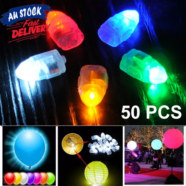 50x LED Balloon Lamp Lights Lantern Light Balloons Glow Christmas Party in dark